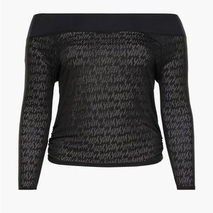 Off The Shoulder Pullover by Yitty x Fabletics. Medium Black
